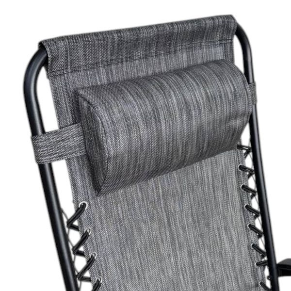 Раскладное кресло шезлонг LEOBRO Zero Gravity Grey (LB-ZGC-A1-GRY) LB-ZGC-A1-GRY фото