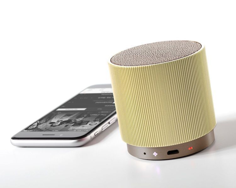 Портативний динамік Lexon Fine Speaker світле золото LA98D6 фото