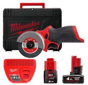 Субкомпактна багатофункціональна відрізна машина MILWAUKEE M12 FCOT-422X FUEL 4933464619 (+ заряд.пристрій, 2 акум., HD кейс) 4933464619 фото