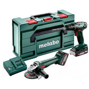 Набір акумуляторних інструментів Metabo Combo Set 2.4.3 18 V, 1 акб 18 В Li-Power 2.0 Ah, 1 акб 18 В Li-Power 4.0 Ah, з/п, кейс MetaBox 165 L 685204500 фото
