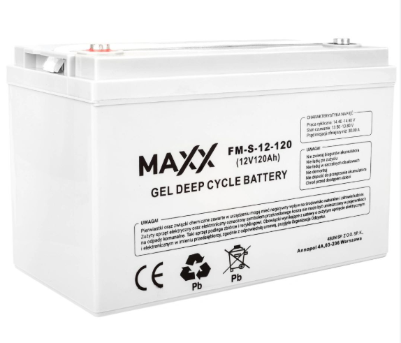 Комплект Volt Polska SINUS PRO 2000E 12/230V 1250/2000W + Акумулятор гелевий 4SUN MAXX GEL 120 Ah 2000E120FMS фото