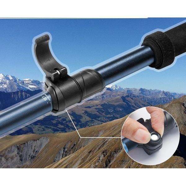 Комплект із п'ятисекційних складаних трекінгових палиць Naturehike CNK2450DS013 Gale Pro, 115-135 см, 2 шт, сині 6927595792537 фото