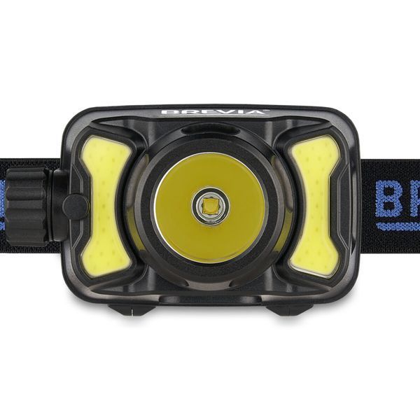 Ліхтар налобний Brevia 550Lm, 3W CREE XPG+COB, 1200mAh/3xAAA, білий/червоний 14450ERBX1 фото