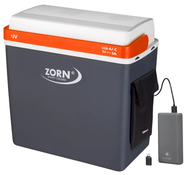 Автохолодильник Zorn Z-24 + USB 12 V, сірий 4251702500954 фото