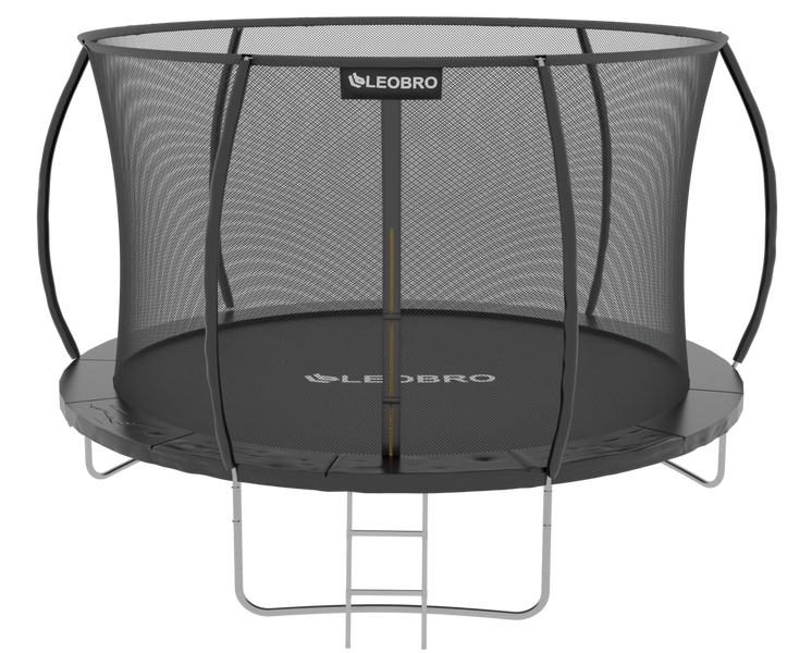 Батут із внутрішньою захисною сіткою 252 см LEOBRO Premium Pro 8FT BLACK LBPPRO-8FTBLACK фото