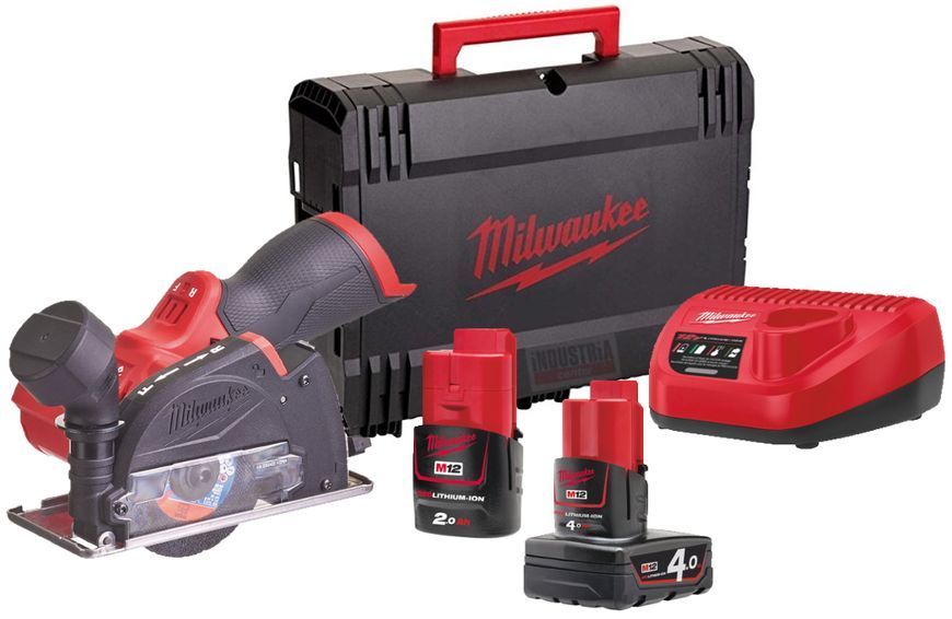 Субкомпактна багатофункціональна відрізна машина MILWAUKEE M12 FCOT-422X FUEL 4933464619 (+ заряд.пристрій, 2 акум., HD кейс) 4933464619 фото