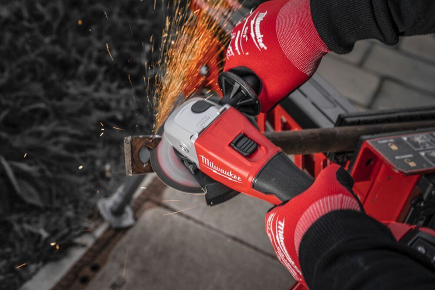 Кутова шліфувальна машина акумуляторна MILWAUKEE, M18 BLSAG125X-0, діаметр 125 мм 800 Вт (+захист від розриву з швидкороз'ємним 4933492643 фото