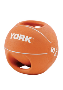 М-#039;яч медбол 5кг York Fitness із двома ручками, помаранчевий 20014961807312 фото