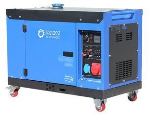 Генератор дизель JM10000TD 6.5/6.8KW (однофазний+свічка розжарення) безшумний ТАТА GN-039 фото