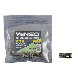 Автолампа Winso LED 12V SMD T10 W2.1x9.5d, 10шт 127330 127330 фото