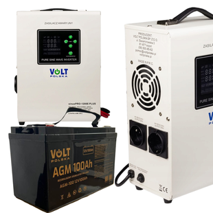 Комплект Volt Polska SINUS PRO 1200 E PLUS 12/230V 800/1200 + Акумулятор AGM 12V 100 Ah 1200EP100AGM фото