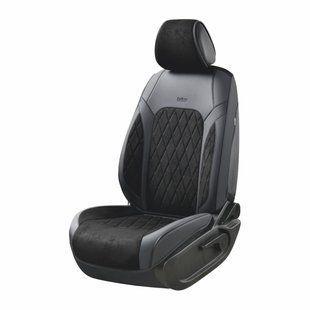 Комплект, 3D чохли для передніх сидінь Beltex Malibu, black 2шт BX89110 фото