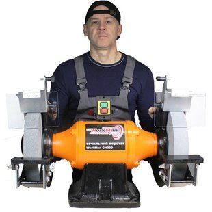 Точильний верстат 300мм з системою пиловидалення WorkMan CH300 47756(Безкоштовна доставка) 47756 фото