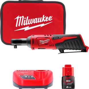 Гайкокрут кутовий акумуляторний 3/8" MILWAUKEE, M12 IR-201B, 47Нм, (+ заряд.пристрій, 1 акум.Х 2Аг, сумка для інструментів) 4933441720 фото