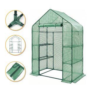 Стелаж-теплиця LEOBRO 143x73x195 см на 4 полиці Green (LB-G121) LB-G121 фото