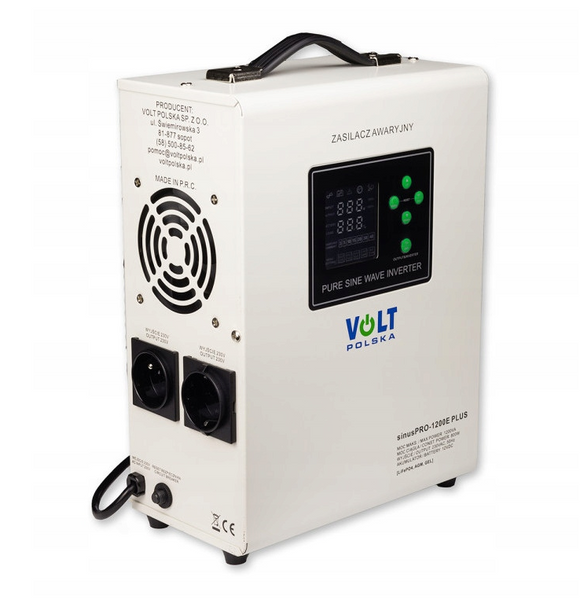 Комплект Volt Polska SINUS PRO 1200 E PLUS 12/230V 800/1200 + Акумулятор AGM 12V 100 Ah 1200EP100AGM фото