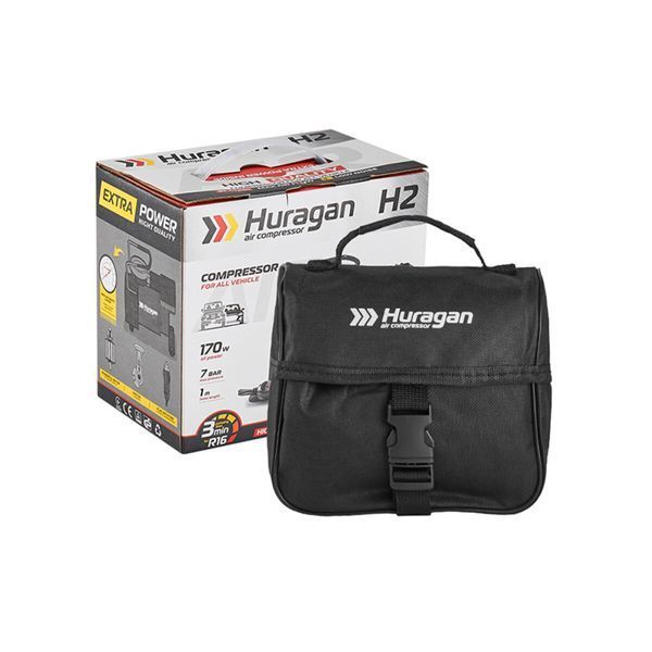 Компресор автомобільний Huragan 12В, 7 Атм, 37 л/хв H0200 H0200 фото