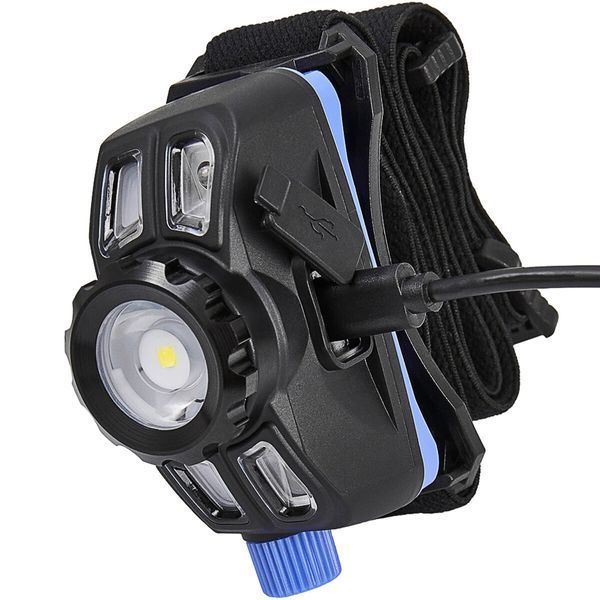 Ліхтар налобний Brevia 400Lm, 5W LED, Zoom, Sensor, 1400mAh IP65 14150WZX1 фото