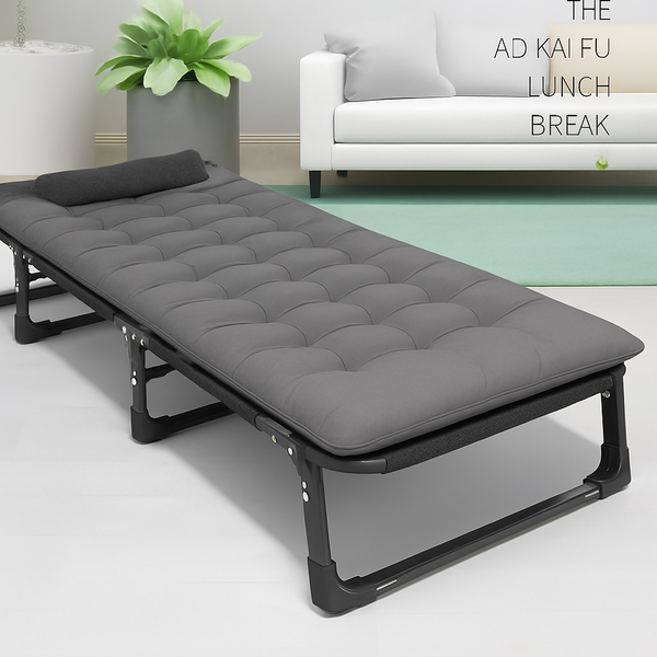 Розкладне ліжко (розкладачка) з матрацом і подушкою LEOBRO Grey (LB-FB-A1-GRY) LB-FB-A1-GRY фото