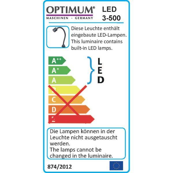 Світлодіодний верстатний світильник Optimum LED 3-500 3351010 фото