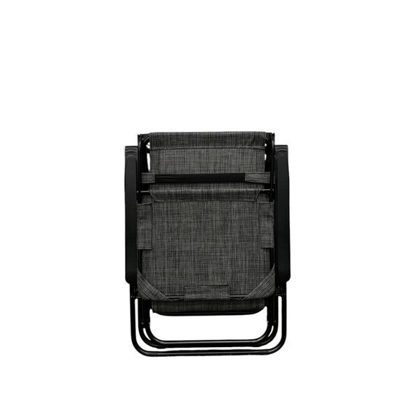 Розкладне крісло шезлонг із козирком LEOBRO Zero Gravity Dark Grey (LB-ZGC-H1-DGR) LB-ZGC-H1-DGR фото