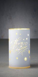Світильник декоративний скляний Luca Lighting, led 15, 9*15 см, білий, сніжинки, 3АА 8720362197591_2 фото