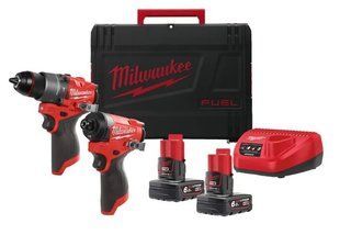 Набір з 2х інструментів безщіткових акумуляторних MILWAUKEE M12 FPP2A2-602X 4933480588 фото