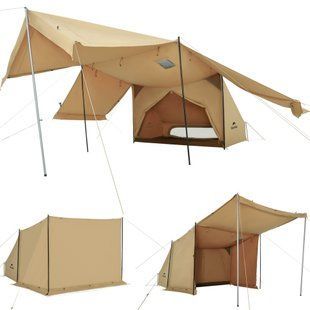 Намет одномісний із тентом Naturehike CNK2450WS026, коричневий 6927595713334 фото