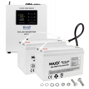Комплект Volt Polska SINUS PRO 2000S 24/230V 1400/2000W + Акумулятор гелевий 4SUN GEL 100 Ah 2 шт 2000S100FM фото