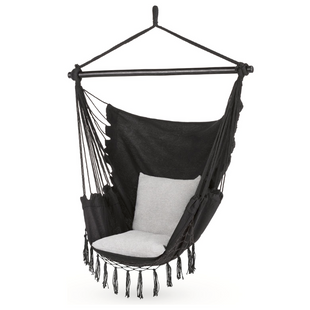 Бразильське крісло - гамак Outtec Boho XXL чорний 5907766662426 фото