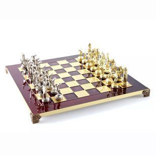 Шахи Manopulos Дискобол у дерев яному футлярі 36x36 см Червоні S7RED фото