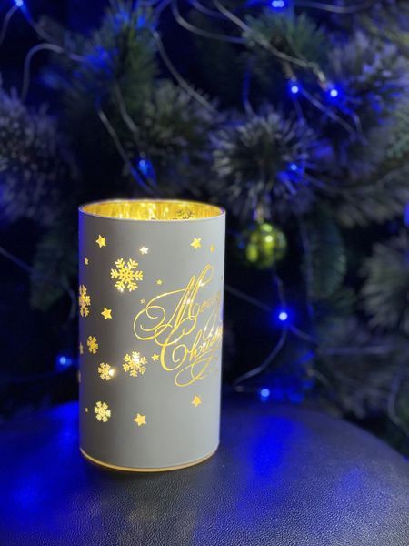 Світильник декоративний скляний Luca Lighting, led 15, 9*15 см, білий, сніжинки, 3АА 8720362197591_2 фото