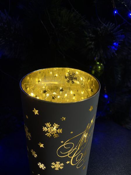 Світильник декоративний скляний Luca Lighting, led 15, 9*15 см, білий, сніжинки, 3АА 8720362197591_2 фото