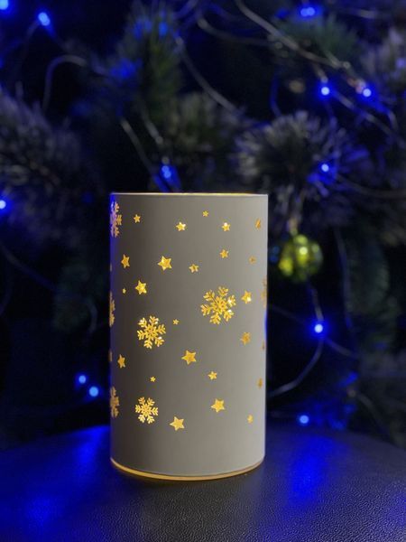 Світильник декоративний скляний Luca Lighting, led 15, 9*15 см, білий, сніжинки, 3АА 8720362197591_2 фото