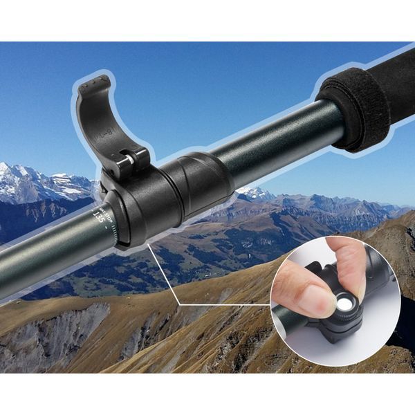 Комплект із п'ятисекційних складаних трекінгових палиць Naturehike CNK2450DS013 Gale Pro, 115-135 см, 2 шт, чорні 6927595792728 фото