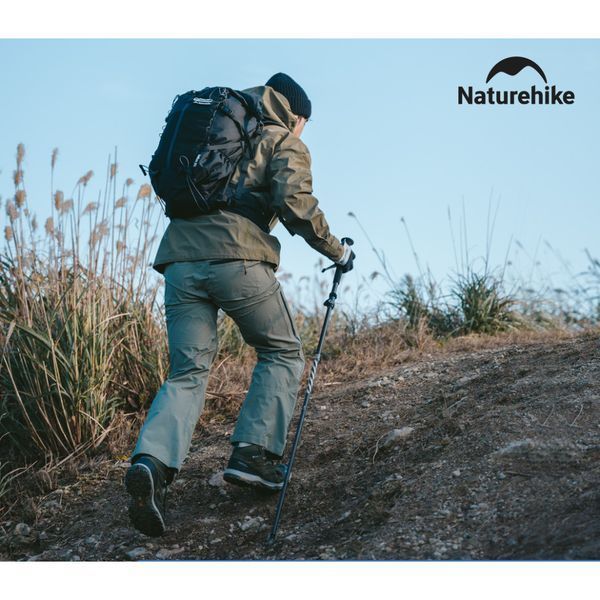 Комплект із п'ятисекційних складаних трекінгових палиць Naturehike CNK2450DS013 Gale Pro, 115-135 см, 2 шт, чорні 6927595792728 фото