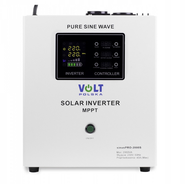 Комплект Volt Polska SINUS PRO 2000S 24/230V 1400/2000W + Акумулятор гелевий 4SUN GEL 100 Ah 2 шт 2000S100FM фото