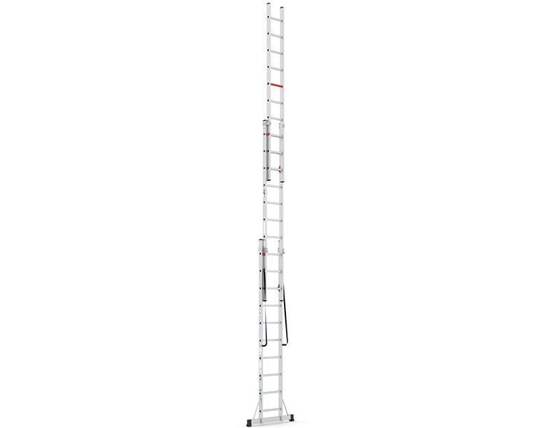 Трьохсекційна алюмінієва драбина VIRASTAR Triomax Pro 3x10 сходинок TS190 фото