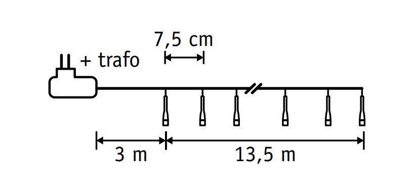 Гірлянда Змійка, Luca Lighting, 16,5 м, 180 LED теплий білий 8718861692631 фото