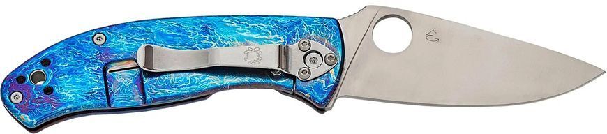 Ніж Spyderco Tenacious D2 Titanium Blue 87.16.81 фото