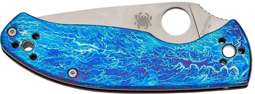 Ніж Spyderco Tenacious D2 Titanium Blue 87.16.81 фото