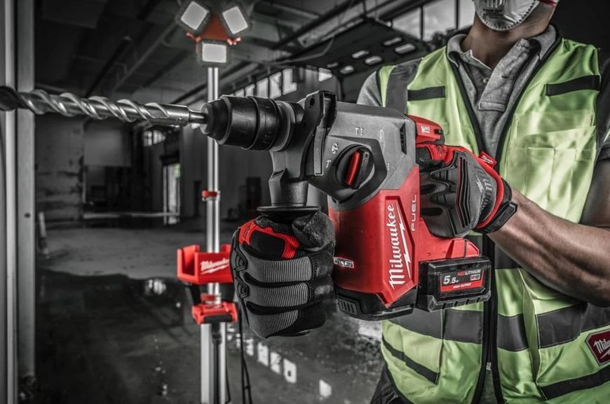 Перфоратор акумуляторний безщітковий SDS-PLUS MILWAUKEE M18 FHX-552X (2,5Дж) (ЗУ+2Х5,5Ач+HDкейс) 4933478889 фото