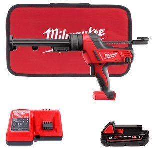 Пістолет для герметиків акумуляторний MILWAUKEE, C18 PCG/310C-201В, 310мл (+тримач картріджа, в сумці для інструментів) 4933441310 фото