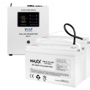 Комплект Volt Polska SINUS PRO 2000S 24/230V 1400/2000W + Акумулятор гелевий 4SUN GEL 120 Ah 2 шт 2500W120FMS фото