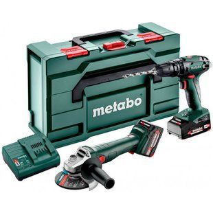 Набір акумуляторних інструментів Metabo Combo Set 2.4.4 18 V, 1 акб 18 В Li-Power 2.0 Ah, 1 акб 18 В Li-Power 4.0 Ah, з/п, кейс MetaBox 165 L 685205500 фото