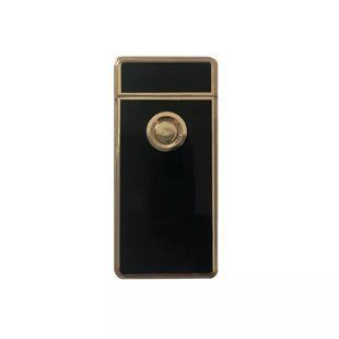 Електроімпульсна запальничка USB Tycoon дві дуги Чорно-золотиста подарункова коробка(100674) 100674 фото