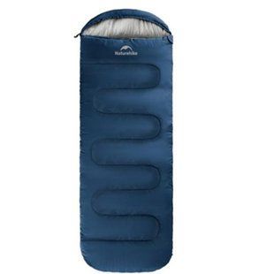 Спальник з капюшоном та закругленим дном Naturehike Y150 NH21MSD08 лівий, темно-блакитний 6976507663878 фото