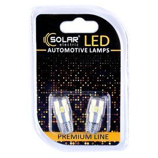 LED автолампа Solar 12V T10 W2.1x9.5d 6SMD white, 2шт SL1347 SL1347 фото