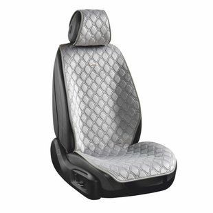 Преміум накидки для передніх сидінь CarLife Turbo, grey 2шт SC30202 фото