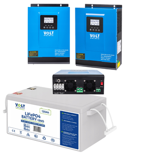 Комплект аварійного та автономного живлення VOLT SINUS PRO ULTRA 6500VA + LiFePo4 25,6V 120Ah 6500VA120LIFE фото